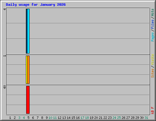 Daily usage for January 2026