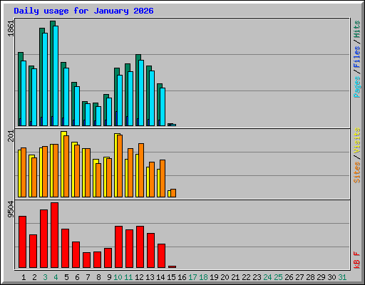 Daily usage for January 2026