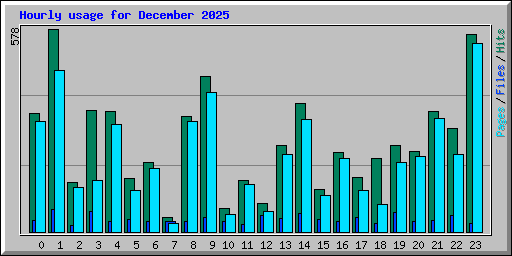 Hourly usage for December 2025