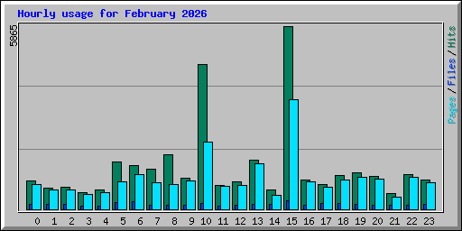 Hourly usage for February 2026