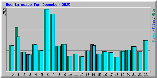 Hourly usage for December 2025