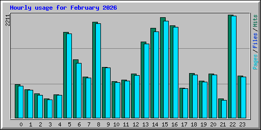 Hourly usage for February 2026